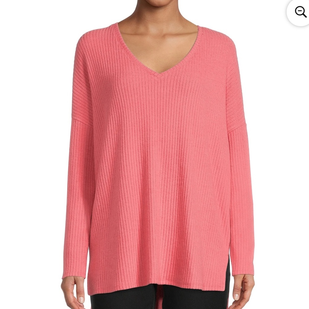 Time and Tru Women’s Coral Ribbed Tunic Top size Large